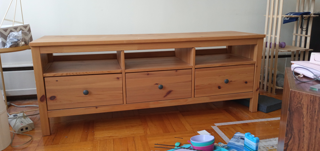 IKEA HEMNES TV bench, light wood thumbnail