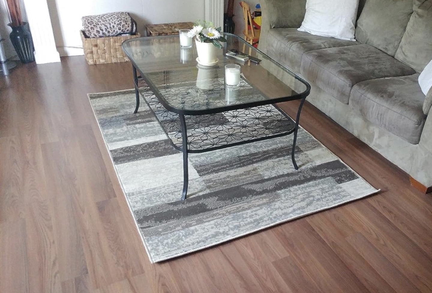 Superior Modern Rockwood Collection Area Rug, Slate, 4' x 6 image indicator(8)