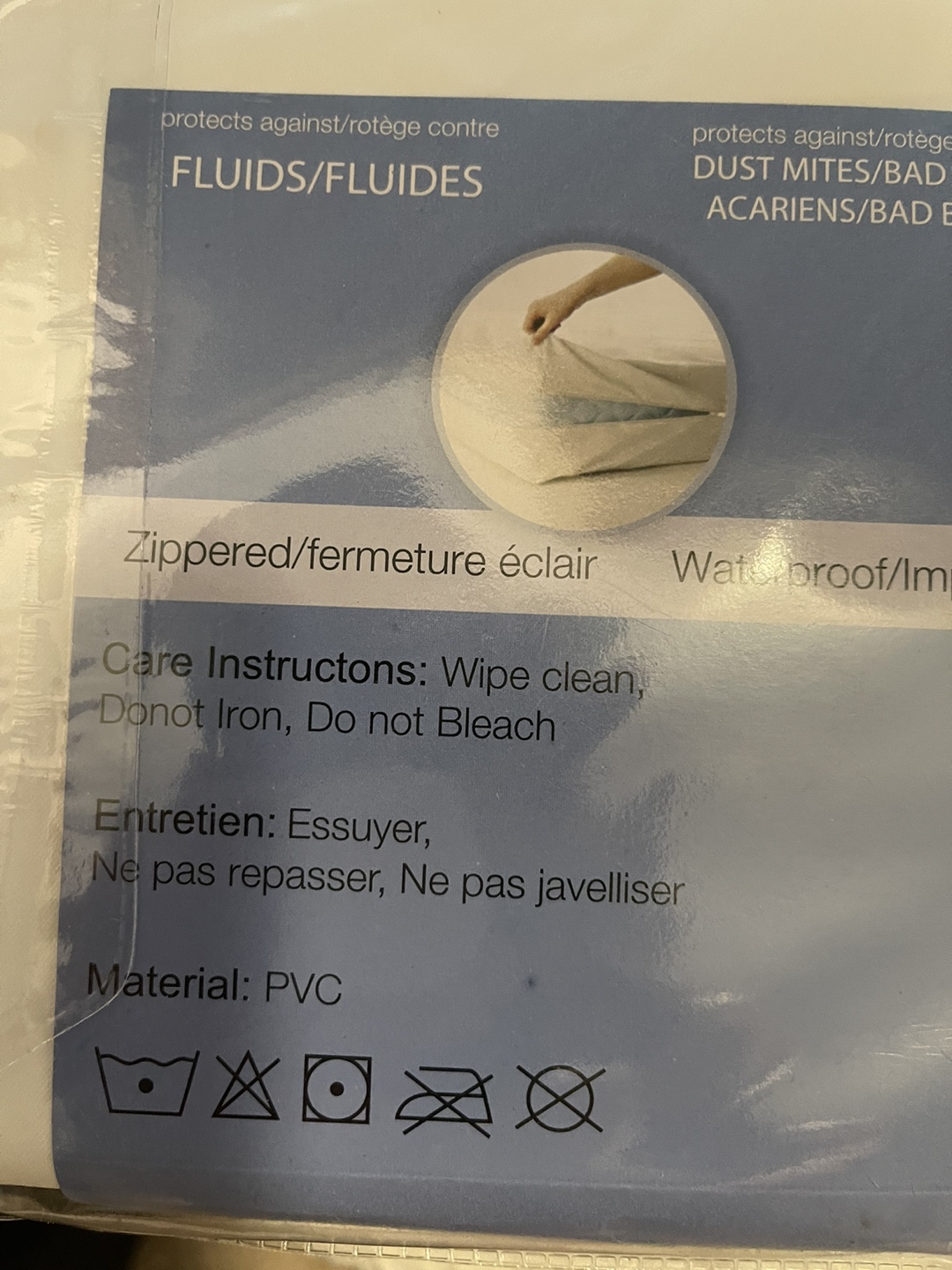 BNIB .. WATERPROOF MATTRESS protector .. full size image indicator(3)