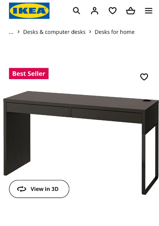 IKEA MICKE Desk, brown + Gaming/work chair - photo 3