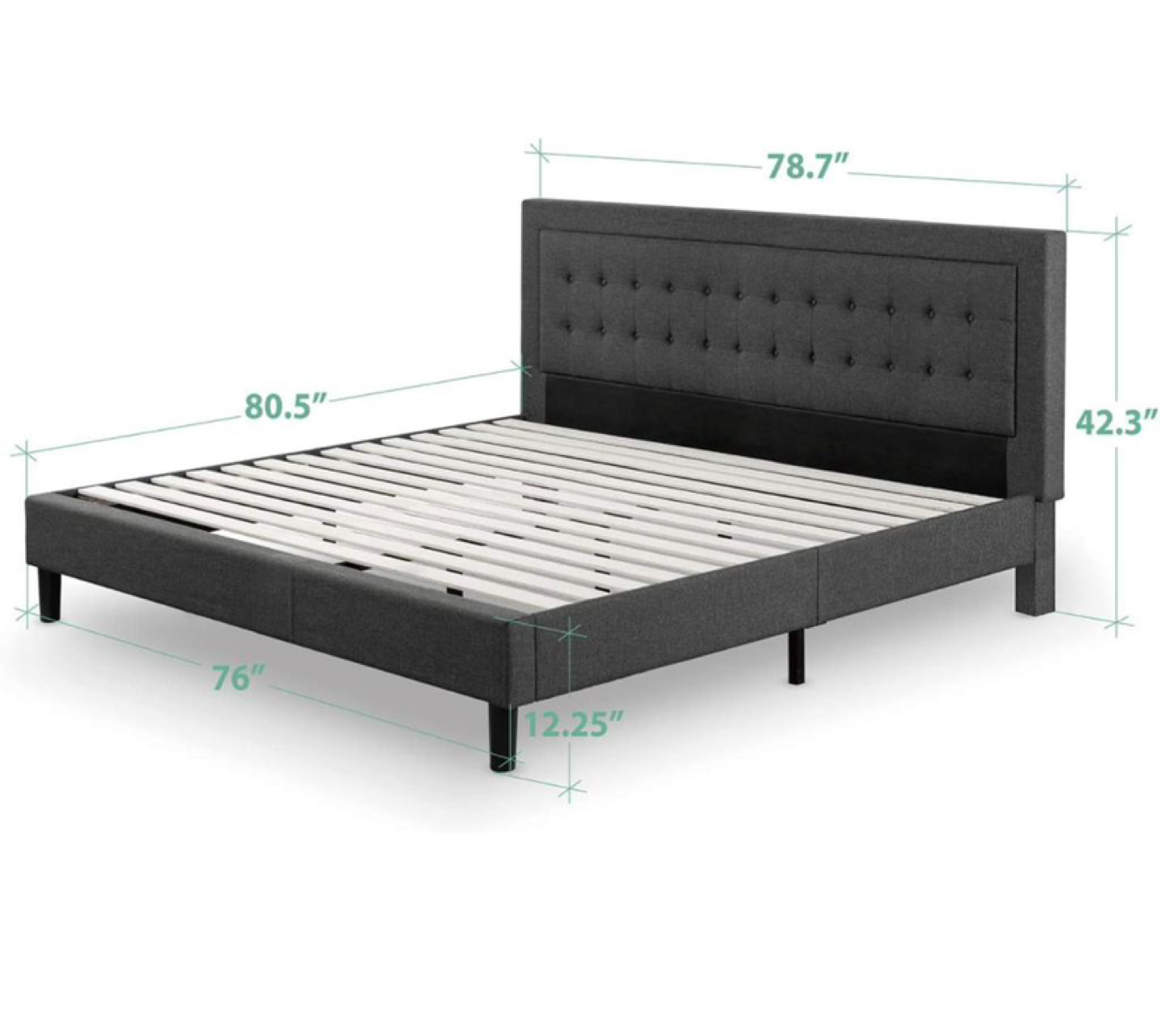 Zinus Dachelle Upholstered Platform Bed Frame