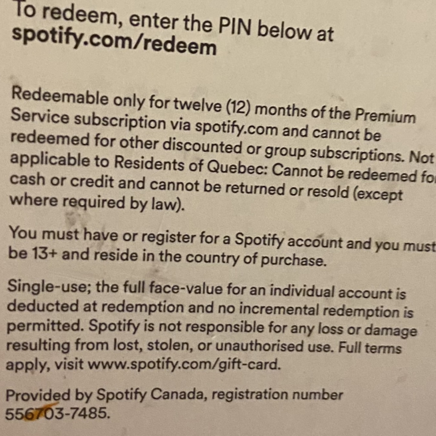 $30 Spotify Premium Gift Card for $20 $20 image indicator(2)