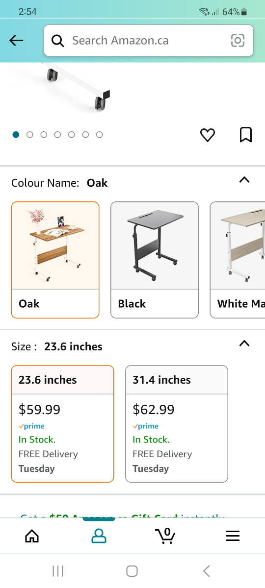 Adjustable mobile bed table - photo 3