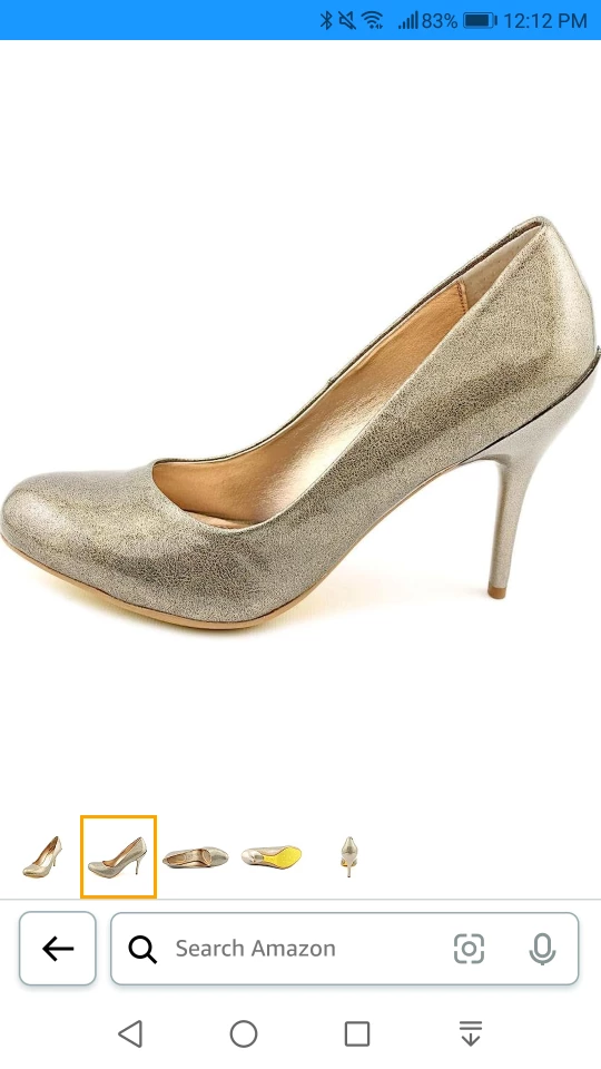 New Kenneth Cole Reaction Womens 8.5 Bronze Pumps Heels Shoes image indicator(6)