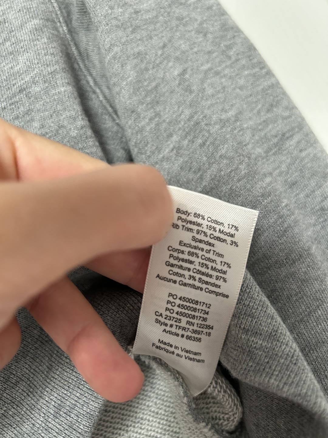 *Never worn* Aritzia WILFRED FREE grey cropped sweatshirt image indicator(3)