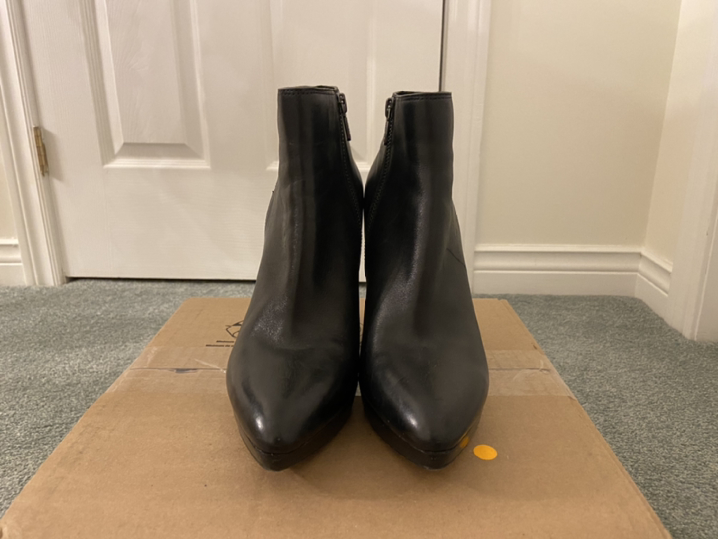 Michael Kors Black Leather Wedge Boots image indicator(5)