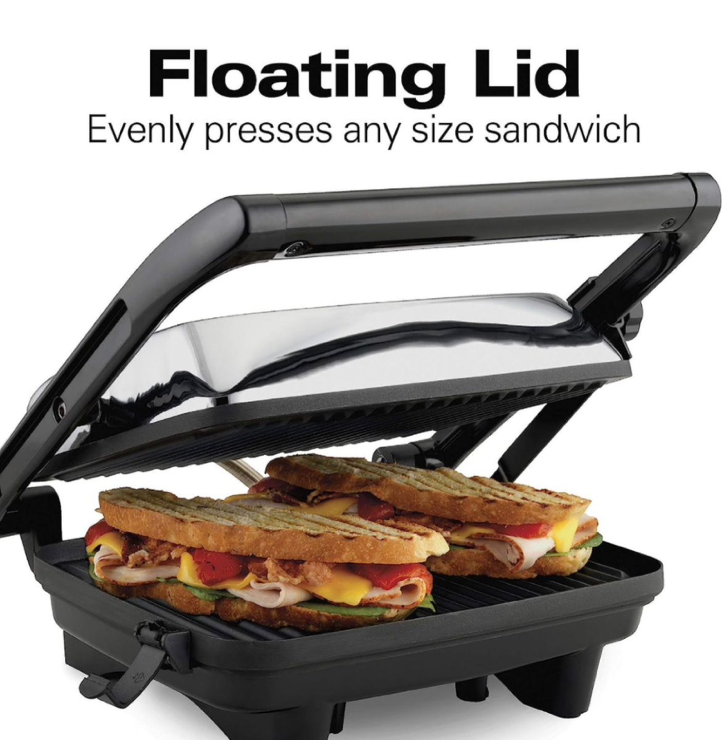 Hamilton Beach Electric panini Press Grill with Locking lid - photo 4