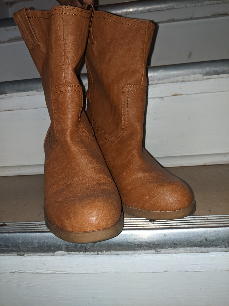 Brown Faux Leather Boots image indicator(4)