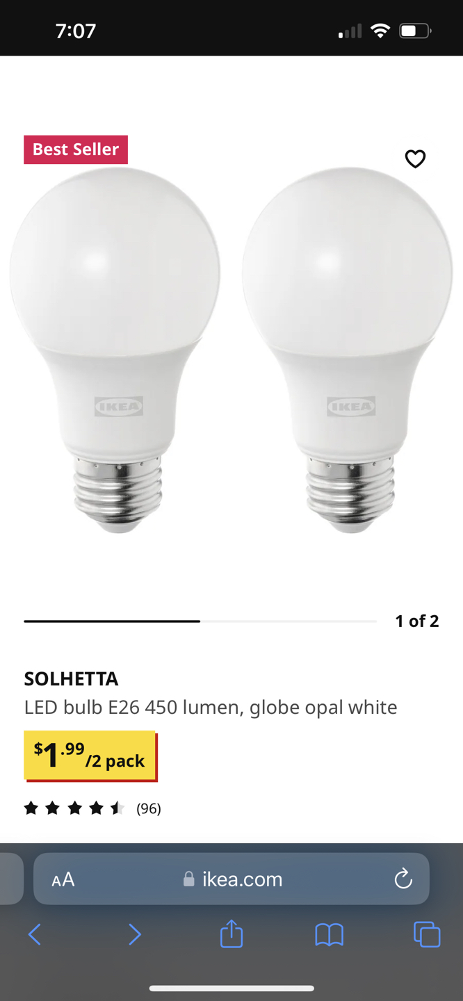 IKEA SOLHETTA LED bulbs - photo 2