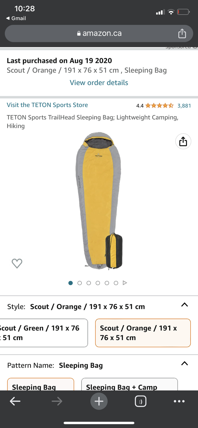 TETON Sports TrailHead Sleeping Bag
