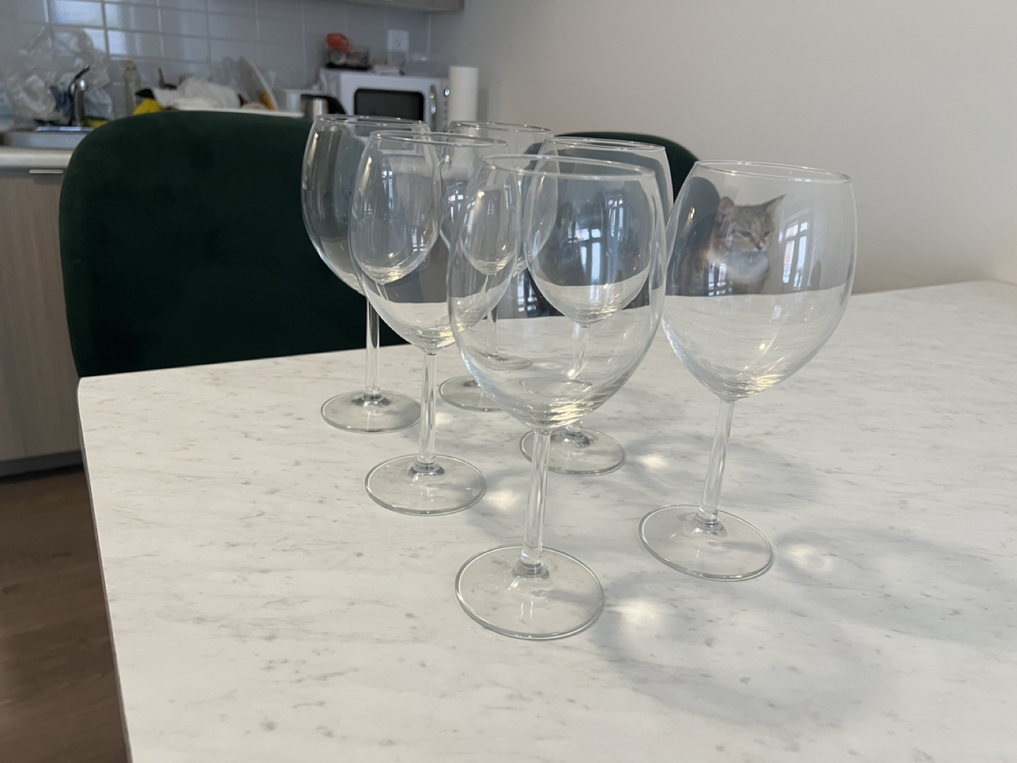 Wine glasses for 6