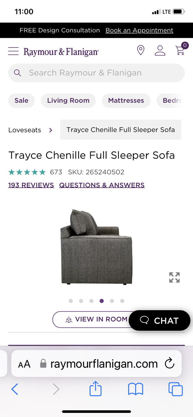 Selling Raymore & Flannigan Pull out Sleeper Couch - photo 3