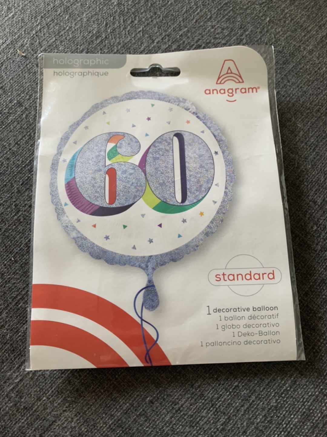 Number 60 Foil Balloon 💰