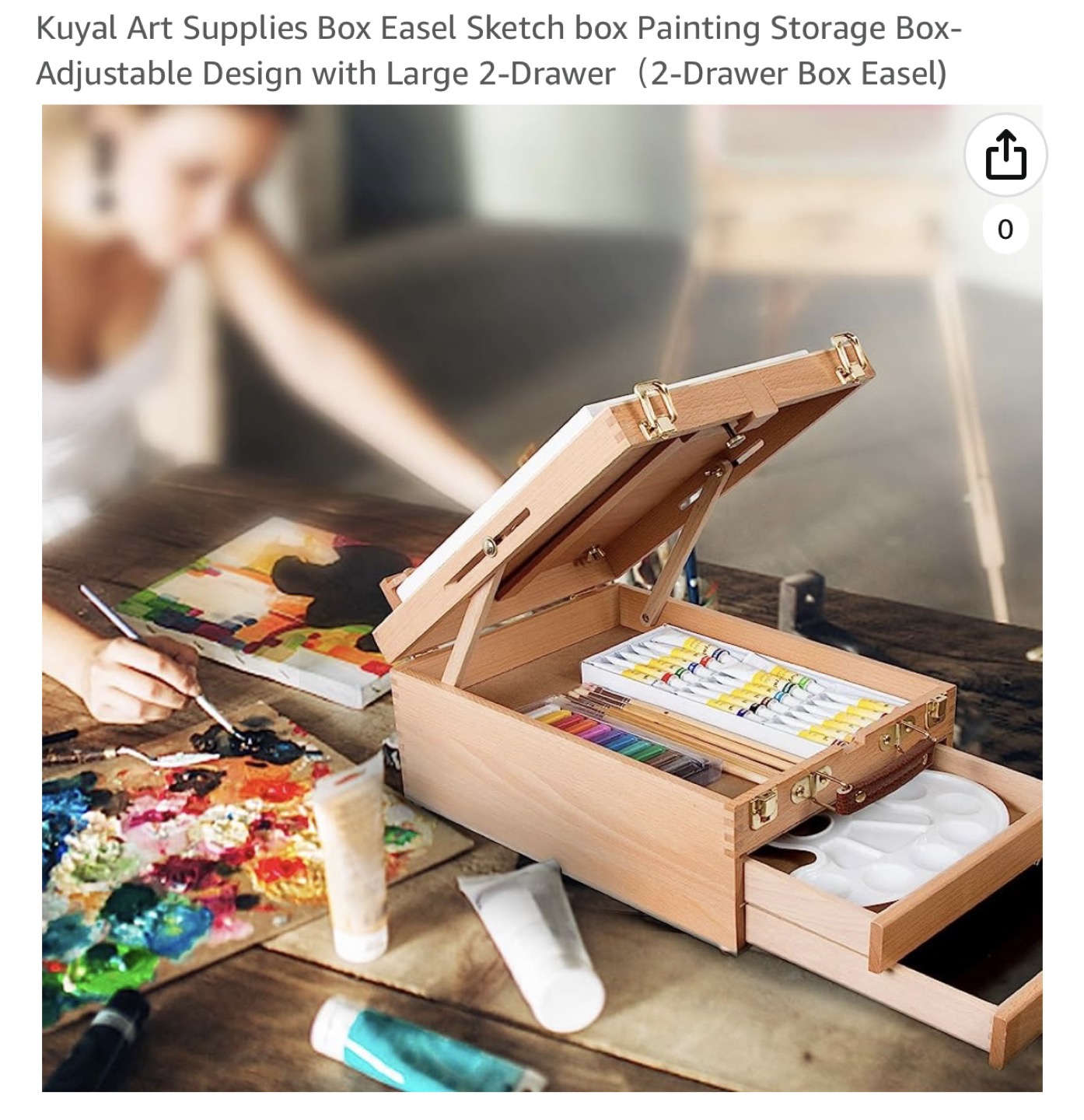 Artist storage and painting easel image indicator(4)