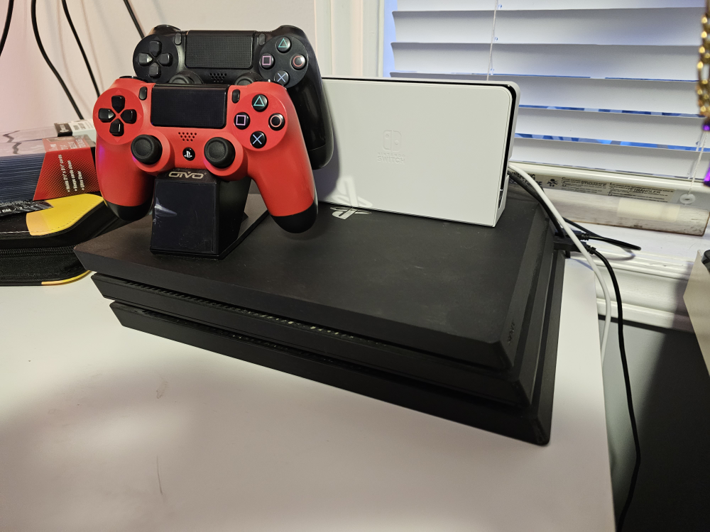 Playstation 4 PS4 pro with controllers and games