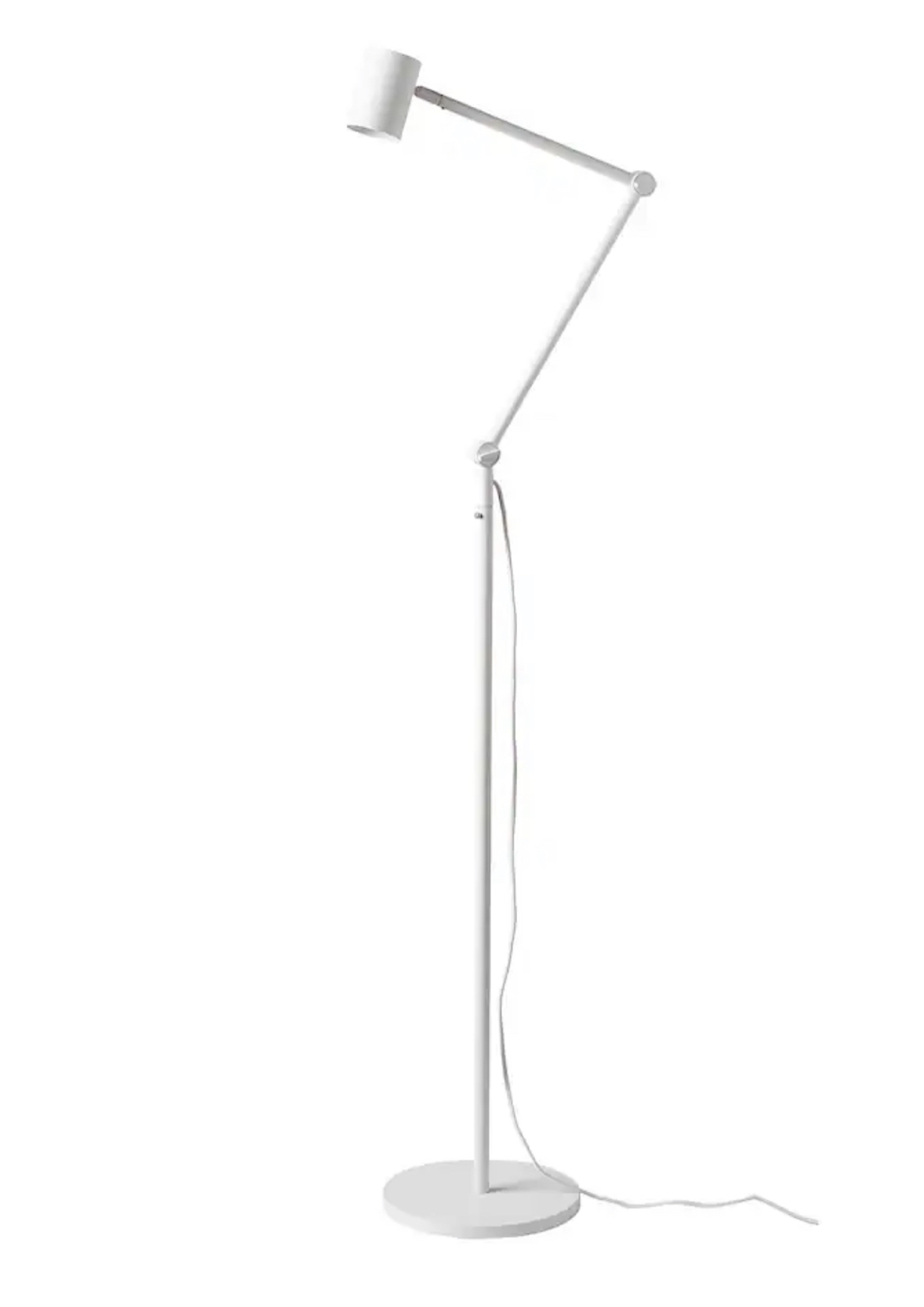 White IKEA Nymane Extendable Floor Lamp