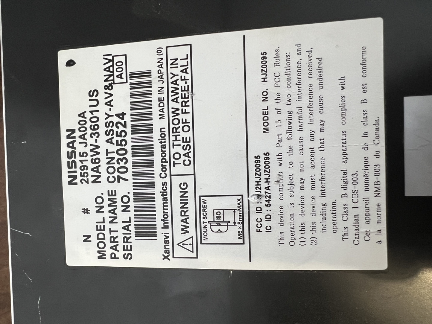Nissan BOSE screen image indicator(4)