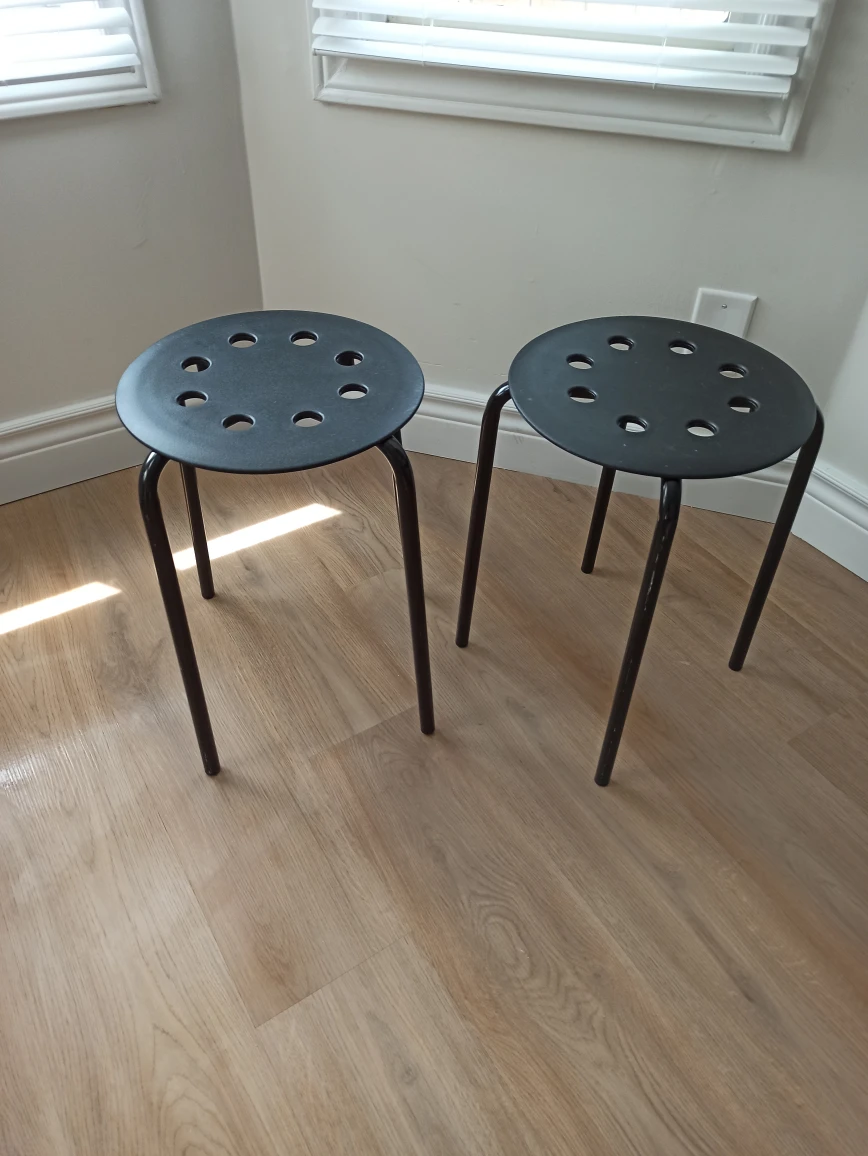 2 ikea stools thumbnail