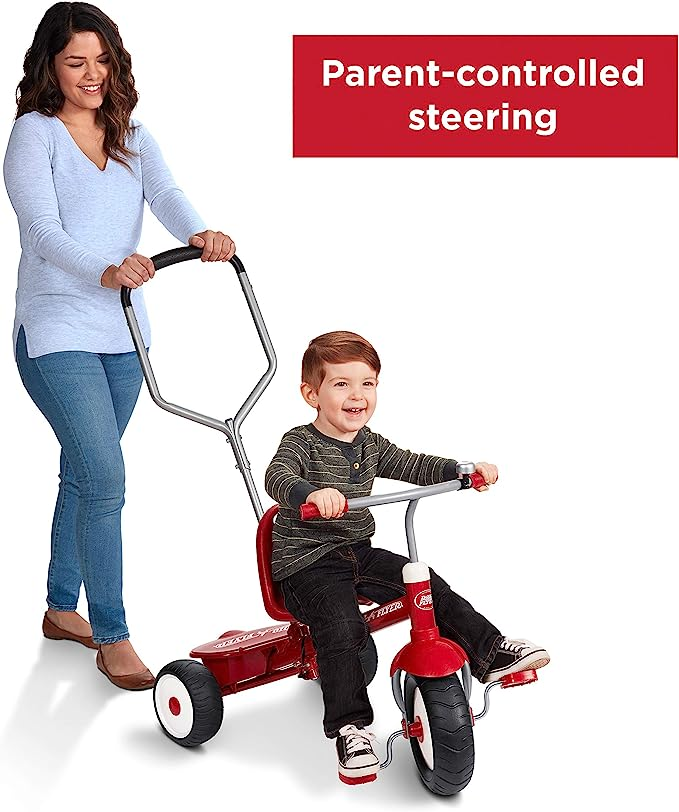 Radio Flyer Deluxe Steer and Stroll Trike, Red - photo 2