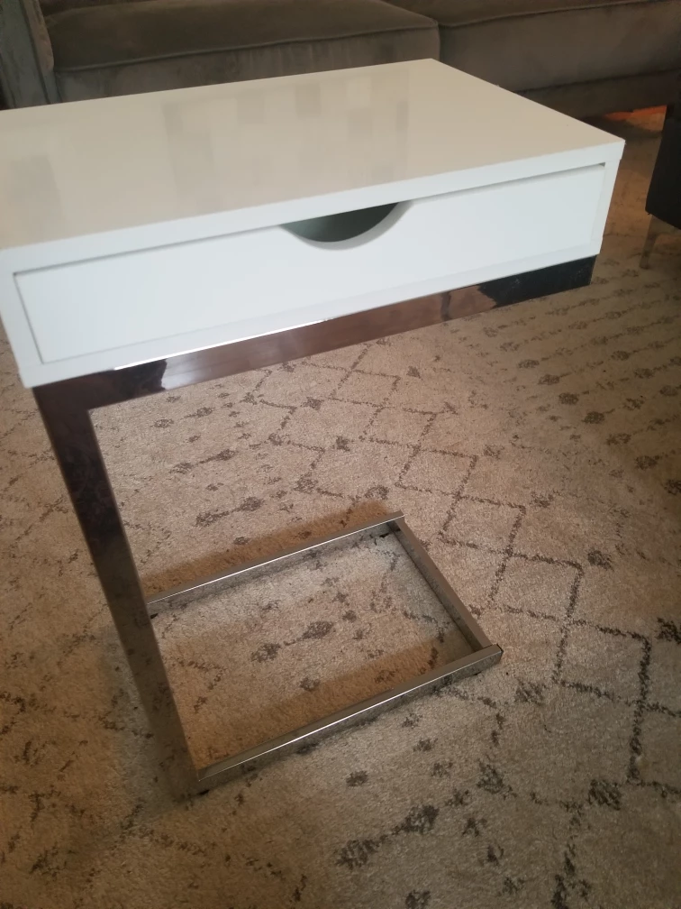 Slim Side Table with Drawer - photo 2