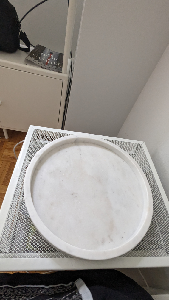 Round marble tray (Moving sale. will donate soon)