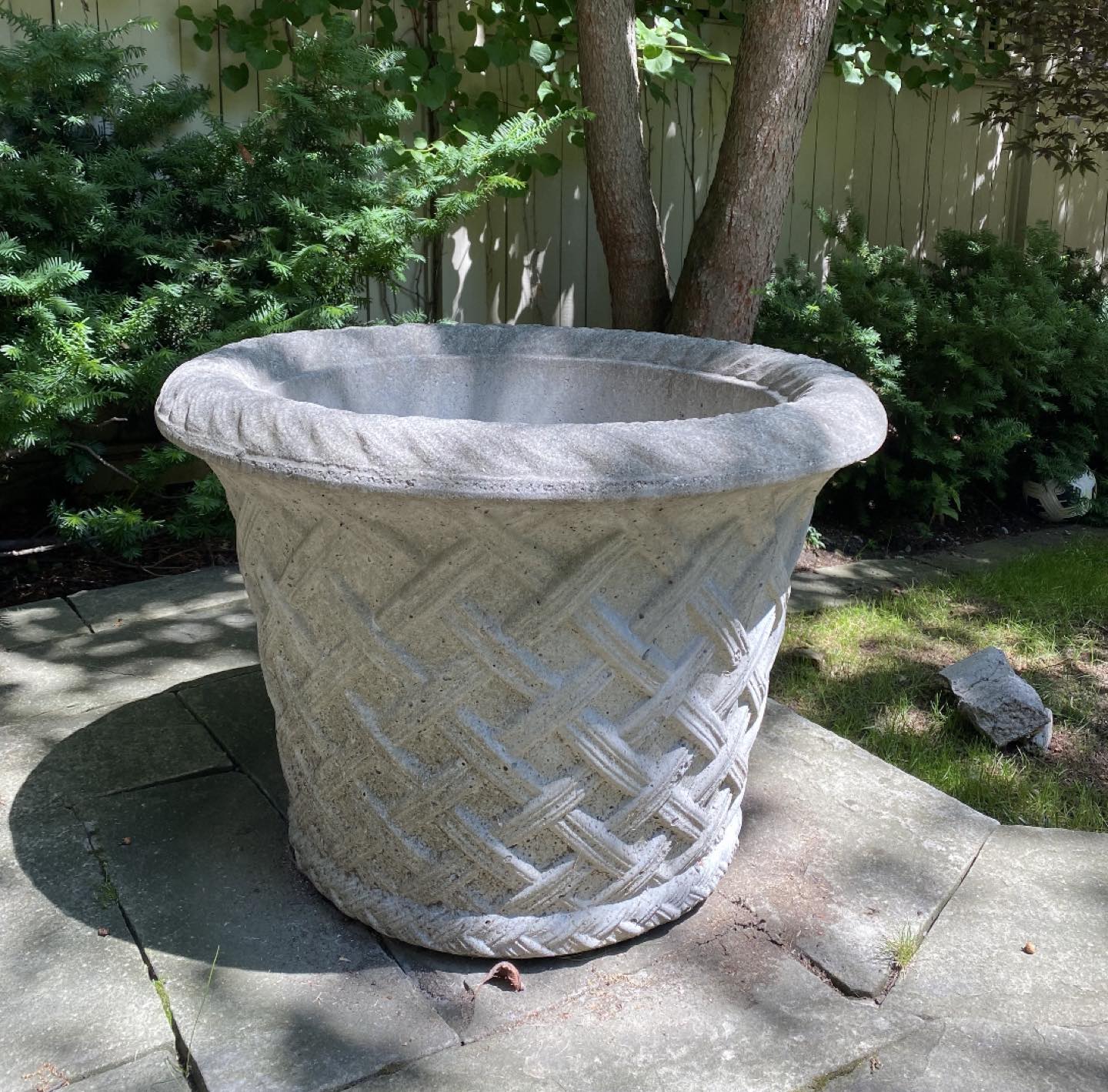 Concrete Planters (2 available) 25” diameter - 19” tall
