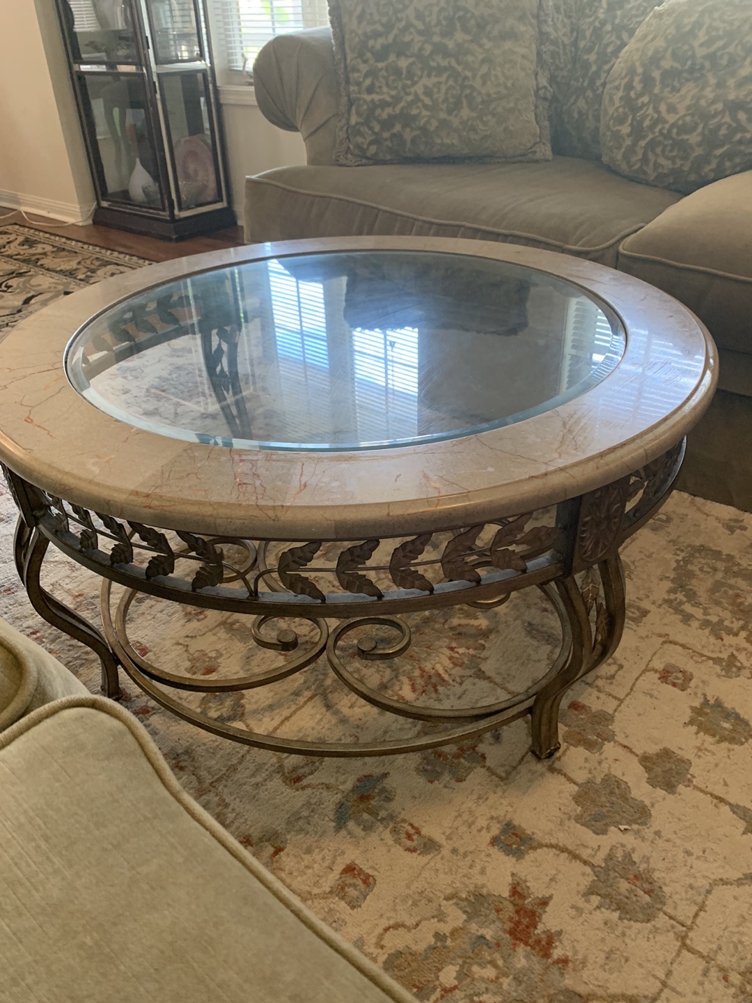 marble & wrought iron Coffee / Center table
