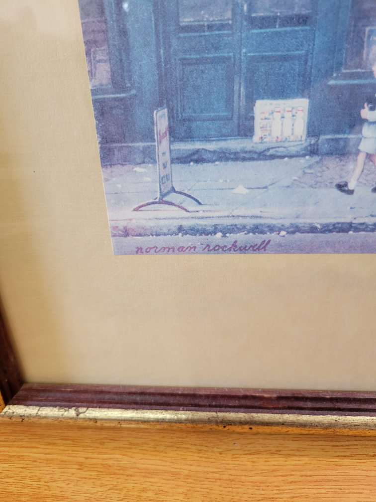 art by Norman Rockwell, framed  image indicator(3)