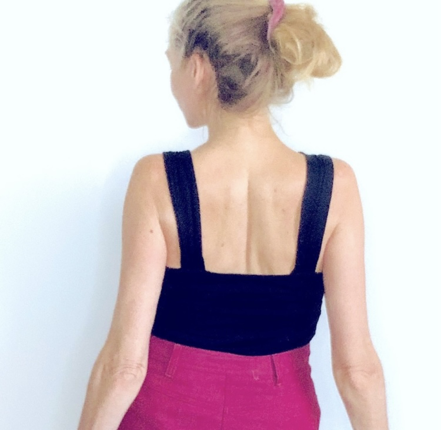 Vintage 1990’s Black Silk (raw silk not shiny) Camisole🖤) image indicator(4)