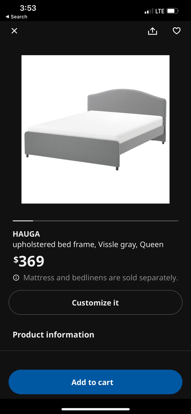 Bed frame - queen size 💰 - photo 2