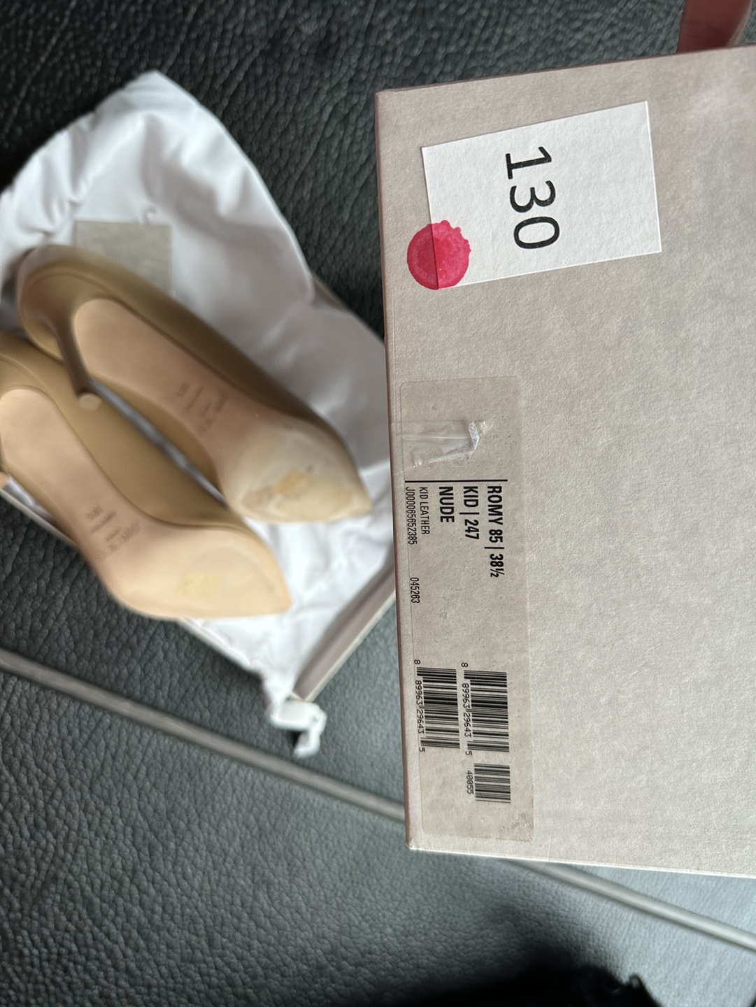 JIMMY CHOO nude heels size 38 1/2 $200 image indicator(3)