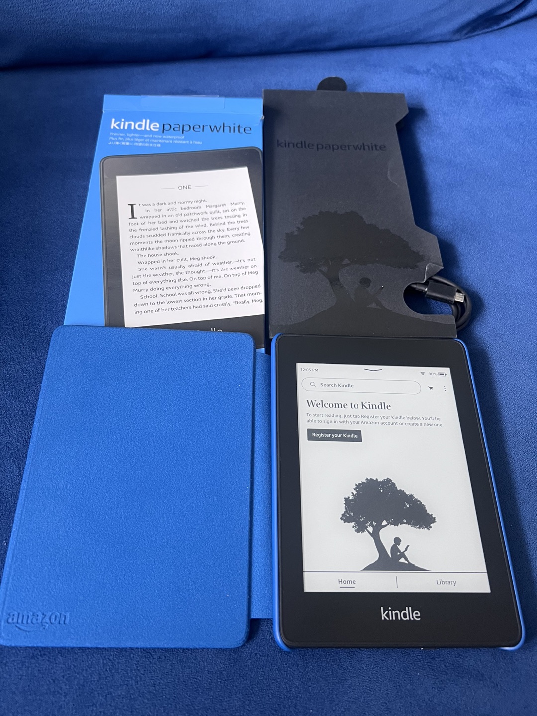Kindle paper white with genuine case - photo 3