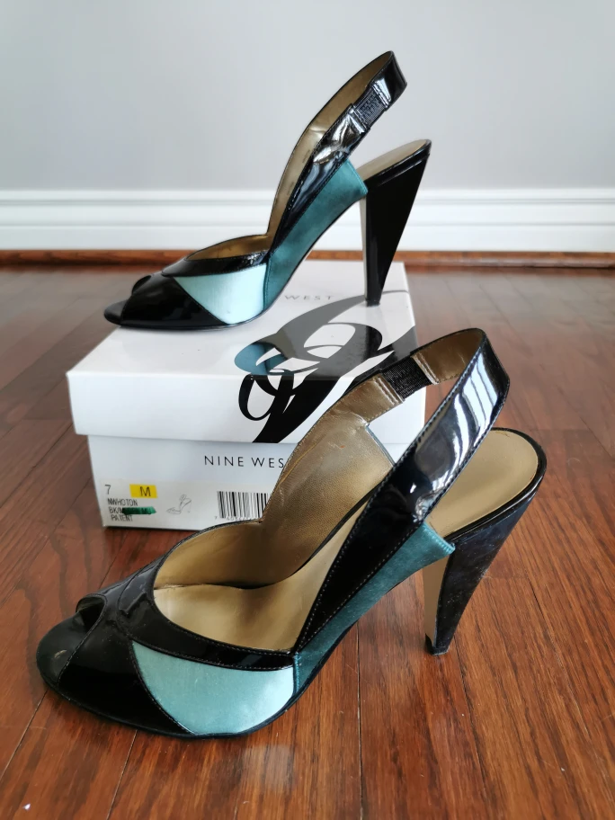 Nine West Green & Black Heels - photo 3