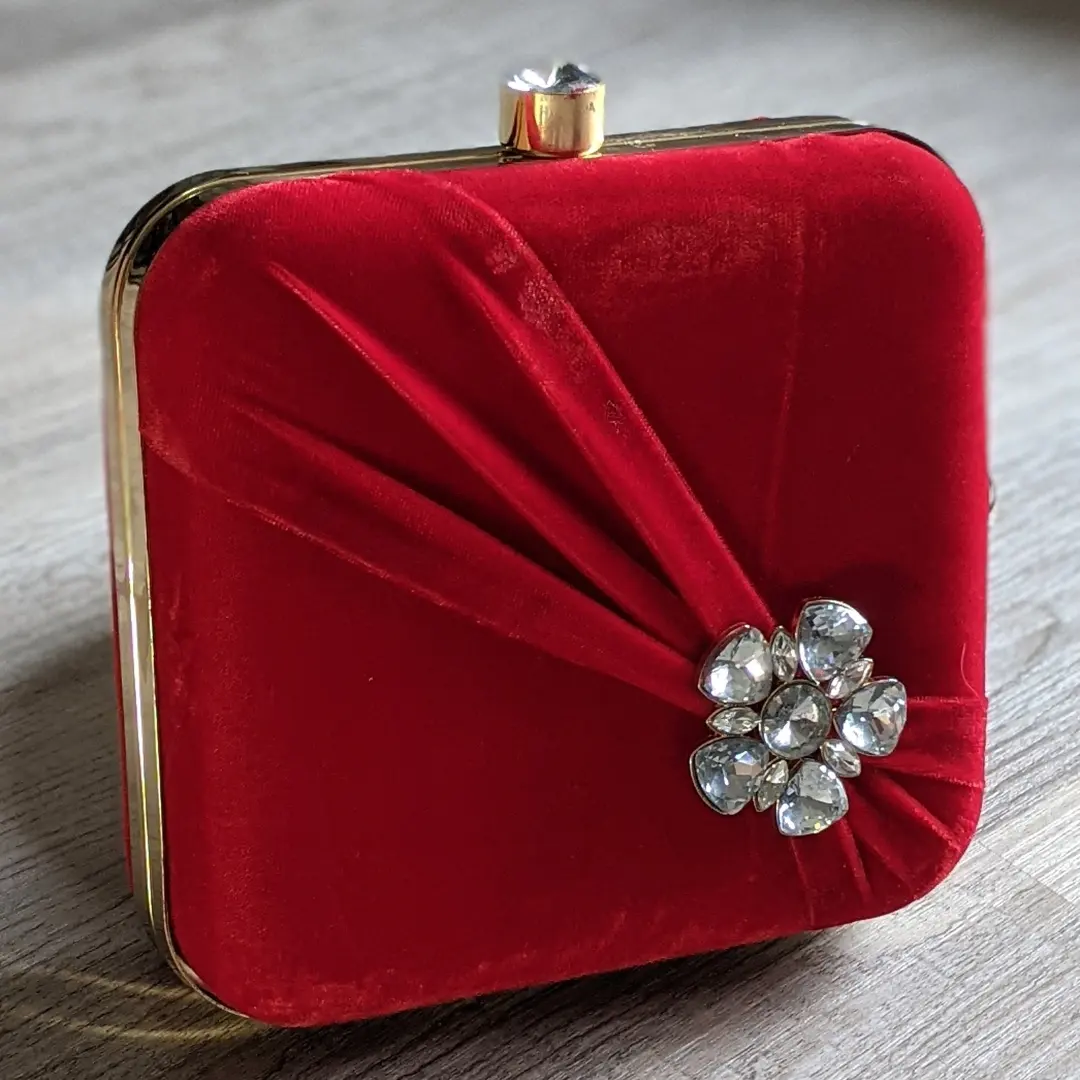 Red Fancy Clutch Purse