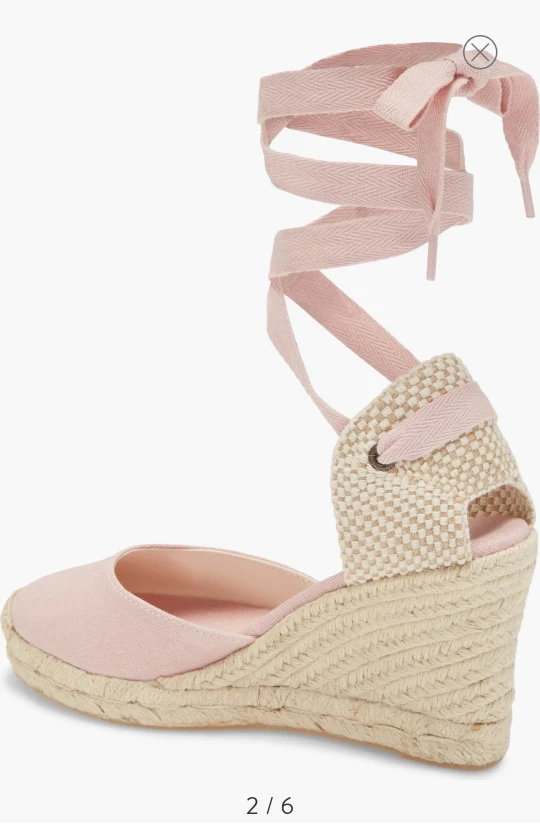 Lace up espadrille wedges baige