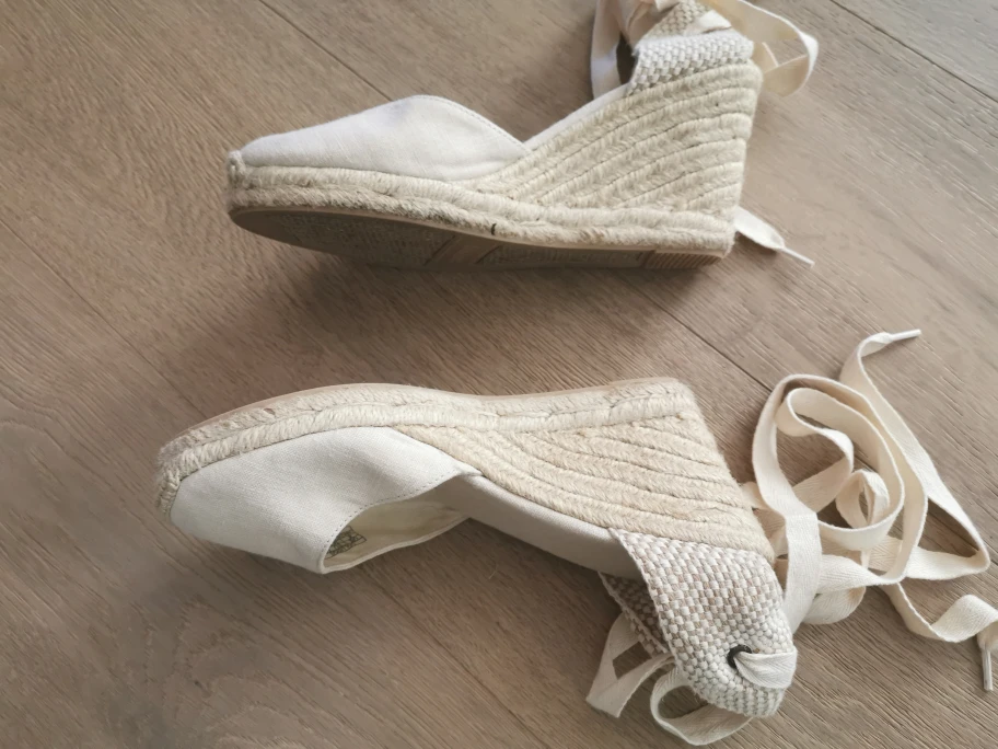 Lace up espadrille wedges baige - photo 2