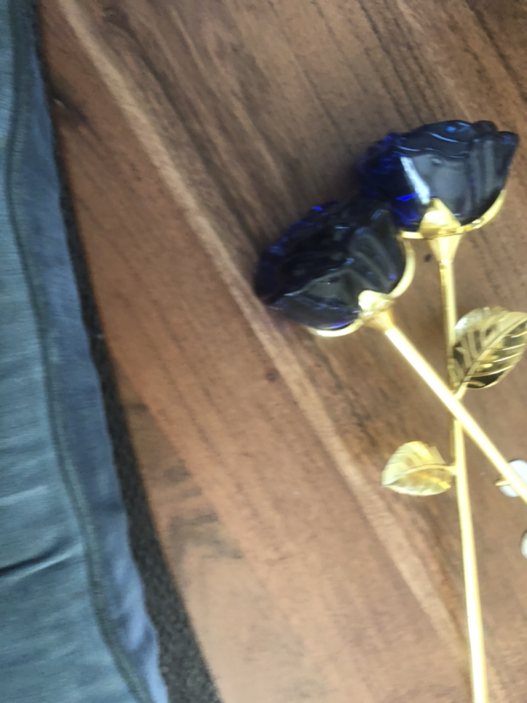 Blue gold plated rose - photo 2