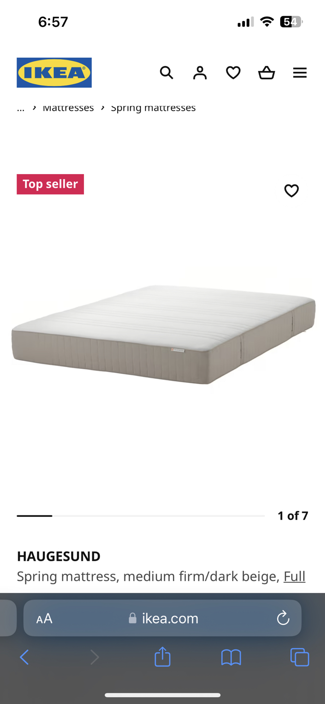 IKEA Haugesund Mattress (double/full)