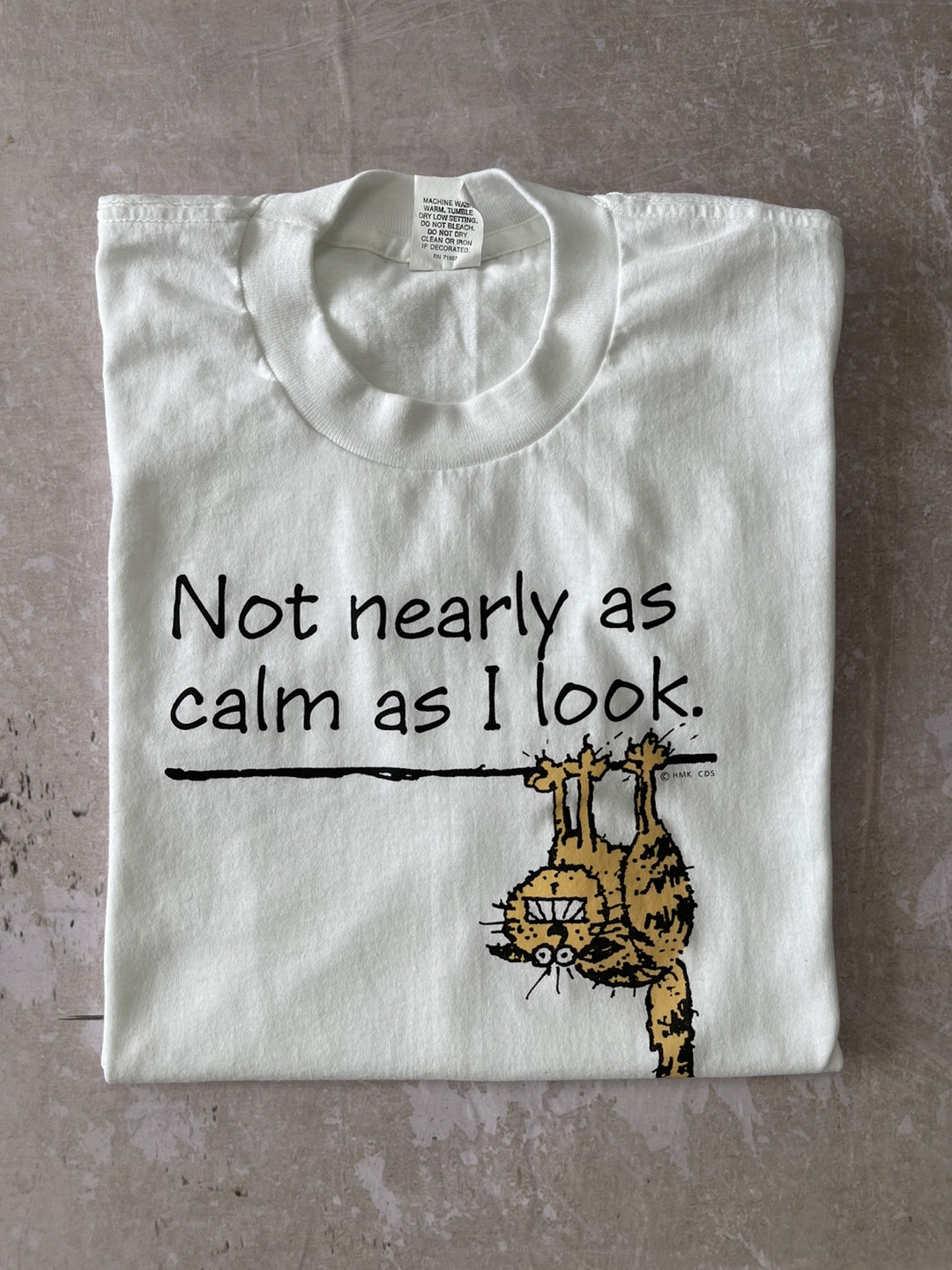 Vintage Cat Joke Tee Single Stitch - photo 2
