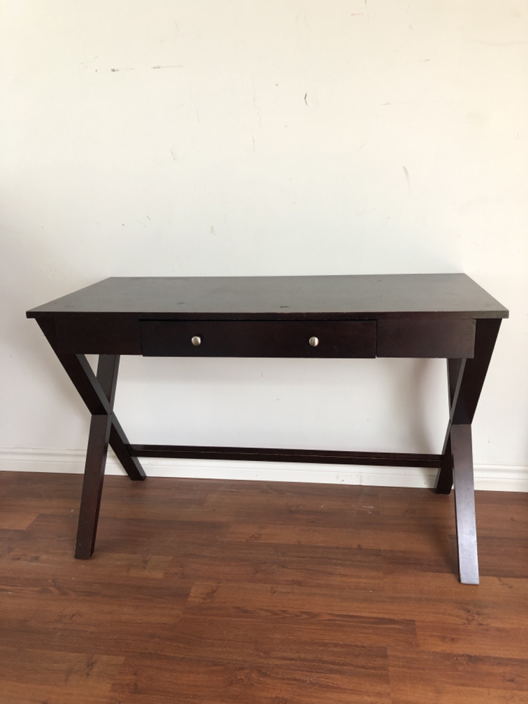 Modern & sleek heavy black/brown desk