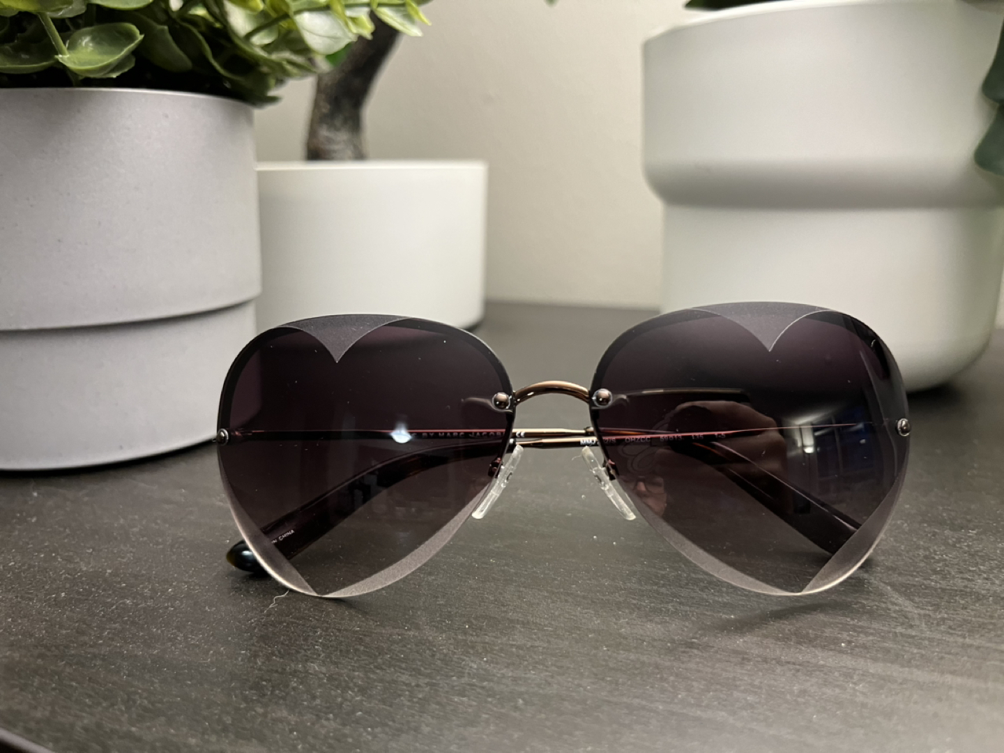 Heart aviator sunglasses