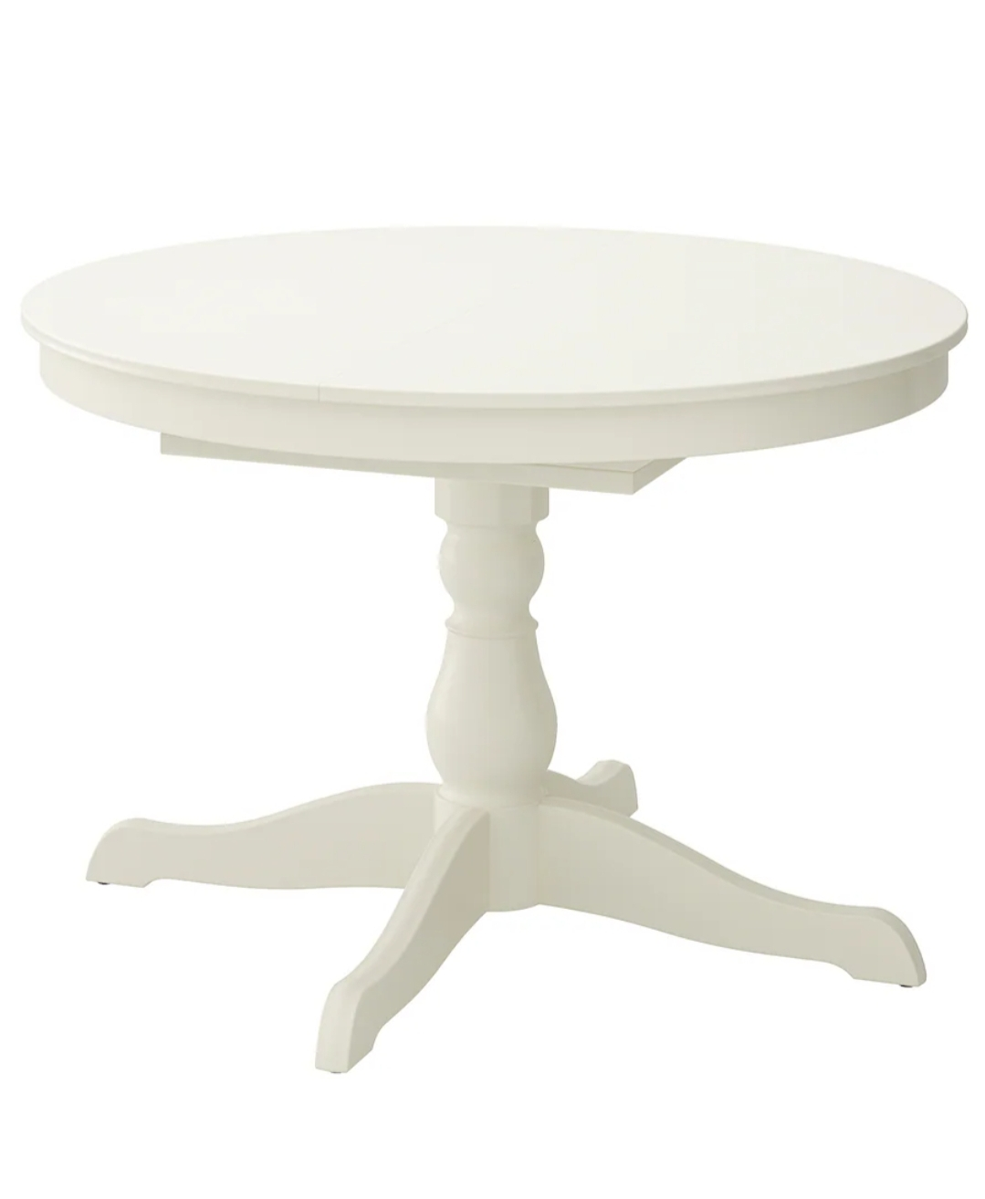 Extendable Dining table, white, 110/155 cm (43 1/4/61 ")