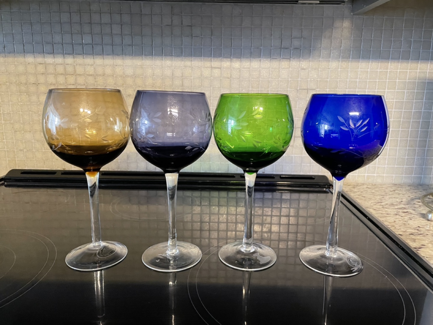 Multi colored Wine Glass thumbnail