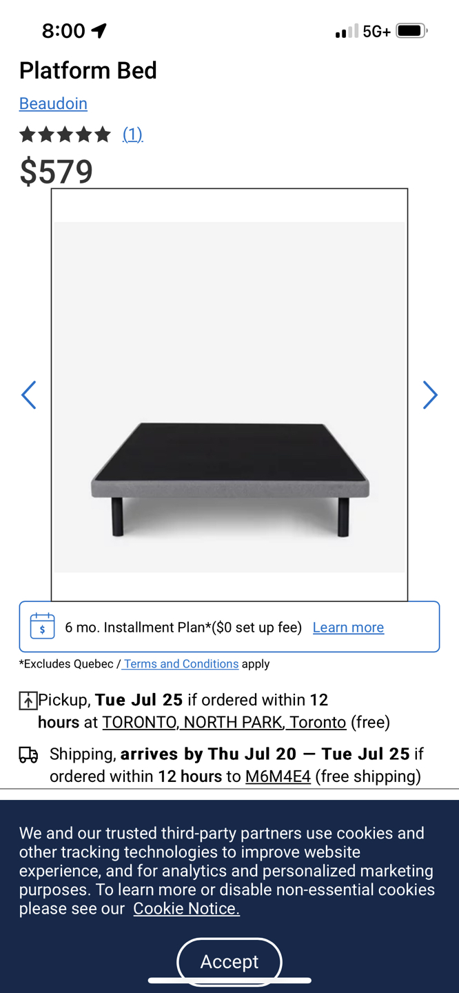 Platform Bedframe image indicator(2)