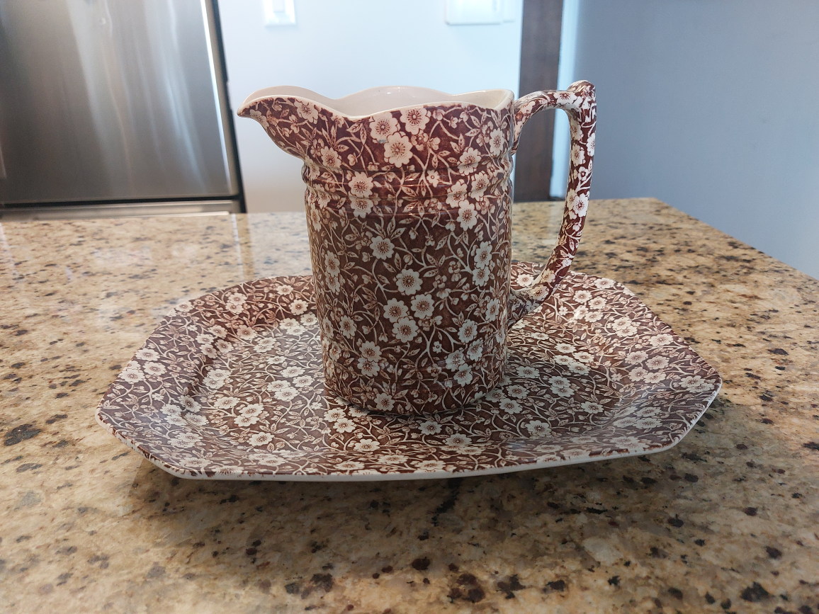 Vintage Calico Pitcher Set
