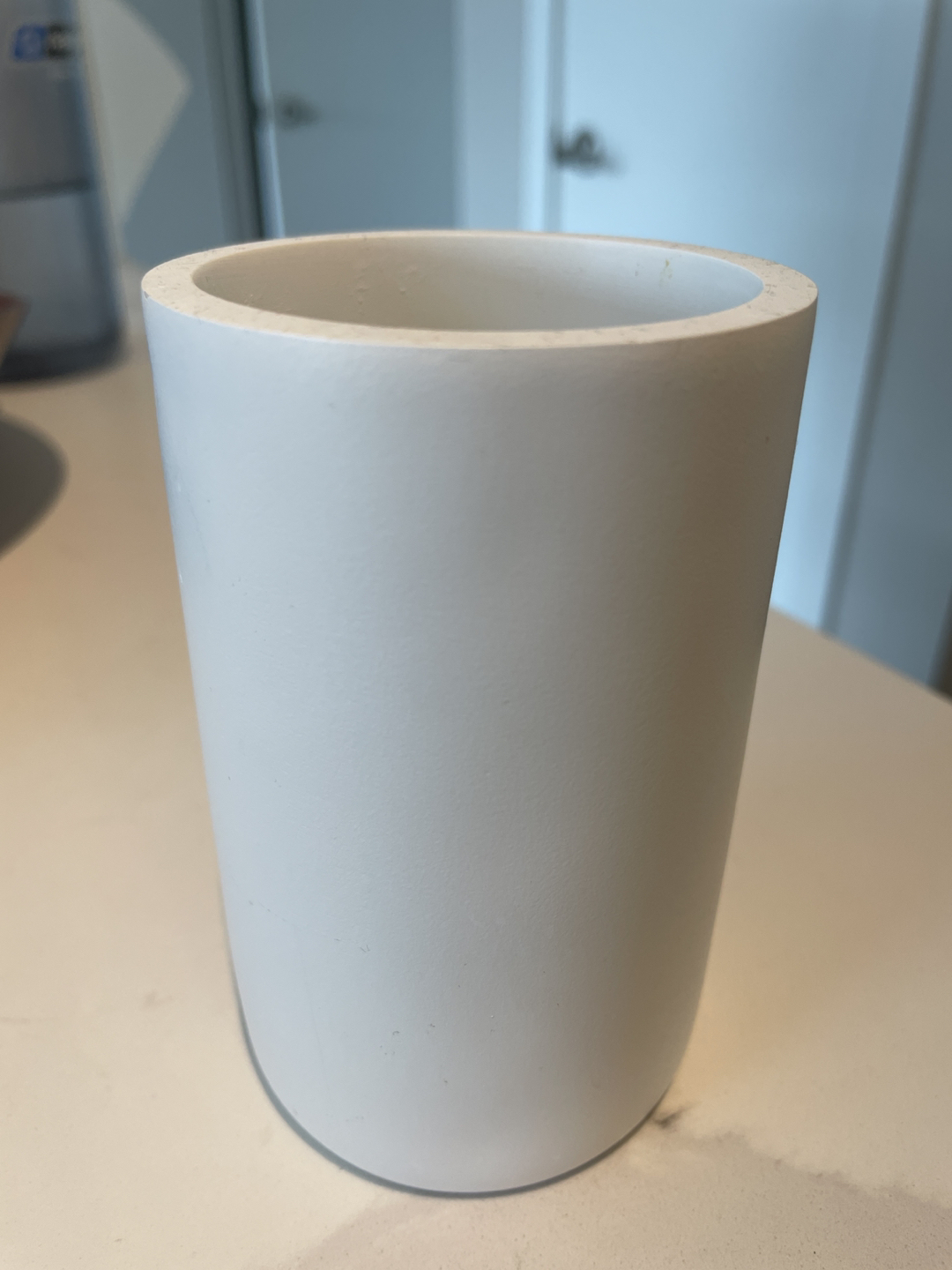 White ceramic toothbrush holder -bathroom thumbnail