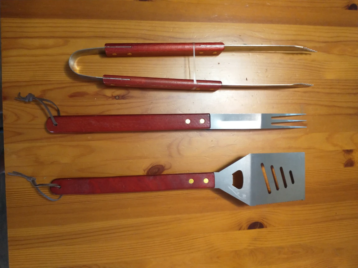 3 piece BBQ utensils new  thumbnail