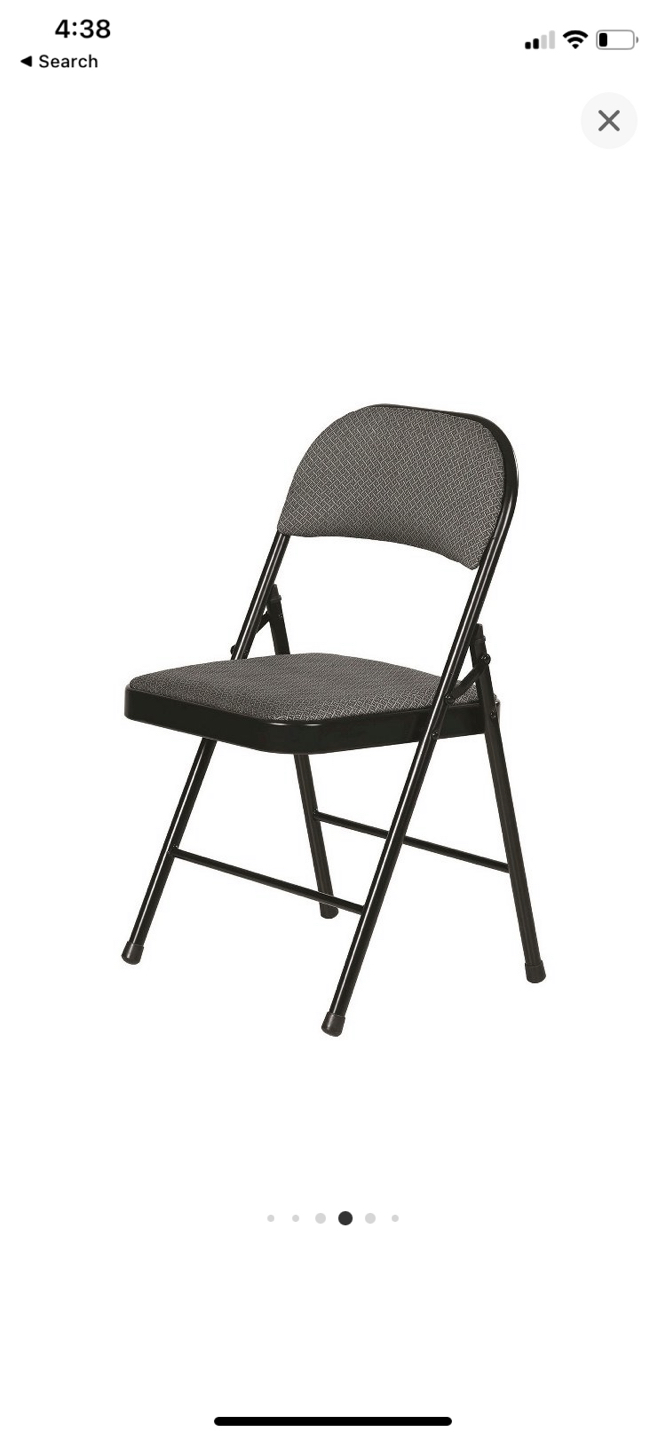 Fabric Padded Folding Chairs (2 Chairs)