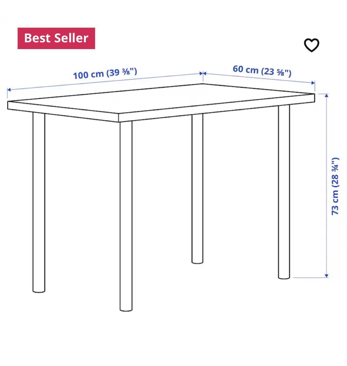 Ikea Linnmon table - photo 2