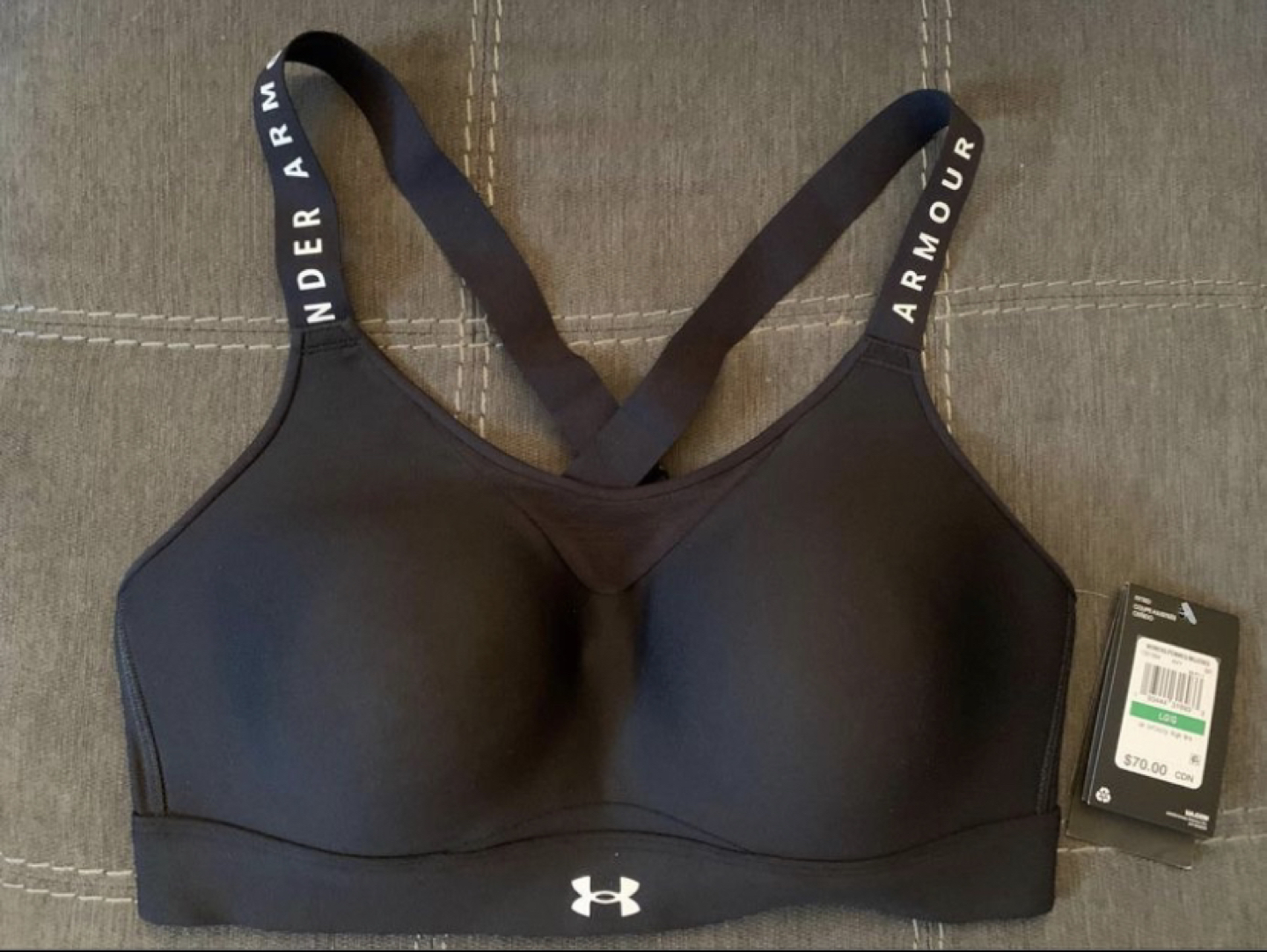Under armor sports bra size large thumbnail